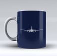 Airbus A330 Silhouette Designed Mugs Online