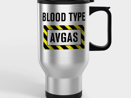 Blood Type AVGAS Designed Travel Mugs (With Holder) Online