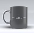 Airbus A330 Silhouette Designed Mugs Online