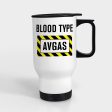 Blood Type AVGAS Designed Travel Mugs (With Holder) Online