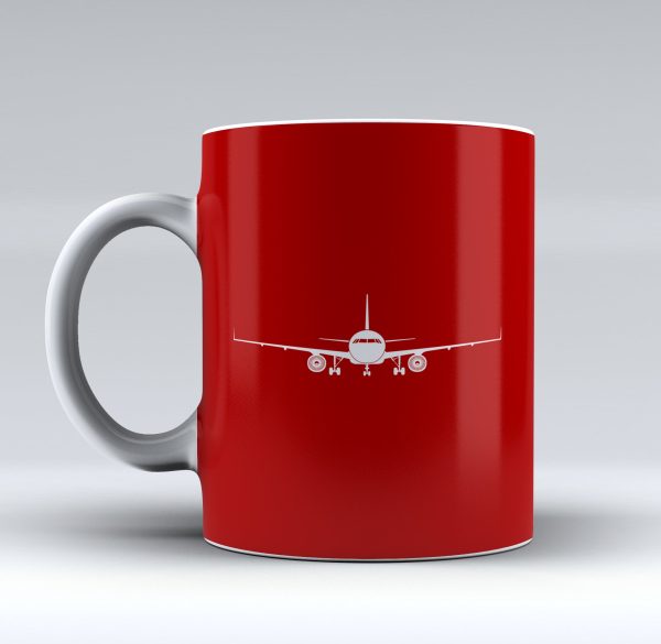 Airbus A320 Silhouette Designed Mugs For Sale