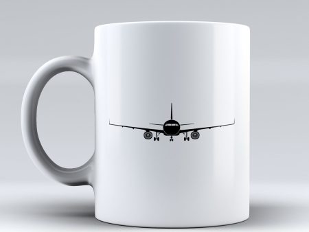 Airbus A320 Silhouette Designed Mugs For Sale