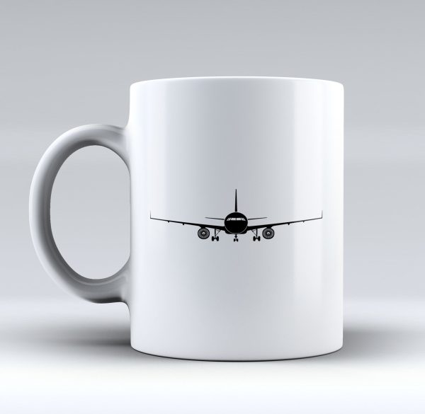 Airbus A320 Silhouette Designed Mugs For Sale