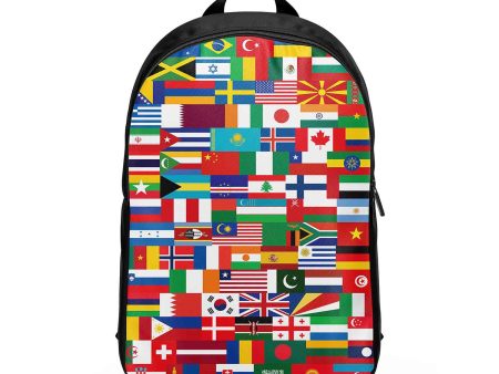 World Flags Designed Backpacks Discount