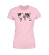 World Map (Text) Designed Women T-Shirts Cheap