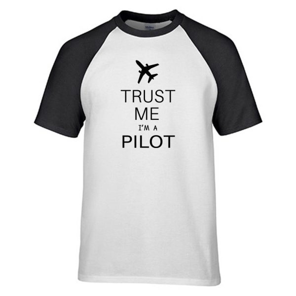 Trust Me I m a Pilot 2 Designed Raglan T-Shirts Online