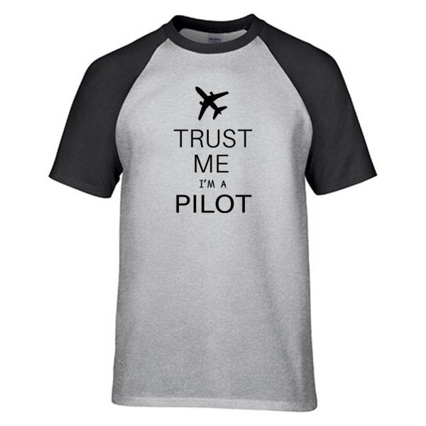 Trust Me I m a Pilot 2 Designed Raglan T-Shirts Online