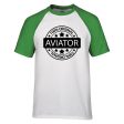 %100 Original Aviator Designed Raglan T-Shirts Online