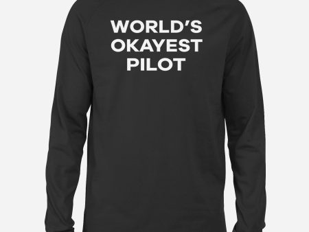 World s Okayest Pilot Designed Long-Sleeve T-Shirts For Cheap