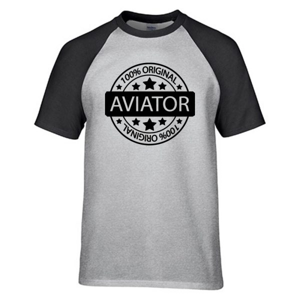 %100 Original Aviator Designed Raglan T-Shirts Online