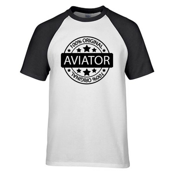 %100 Original Aviator Designed Raglan T-Shirts Online