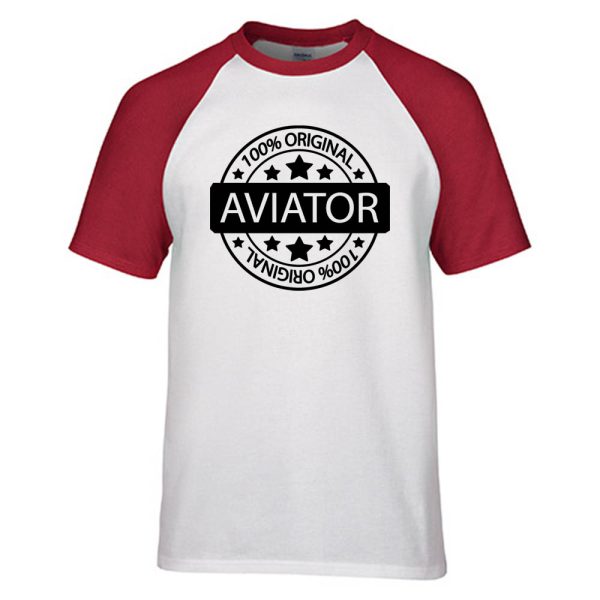 %100 Original Aviator Designed Raglan T-Shirts Online